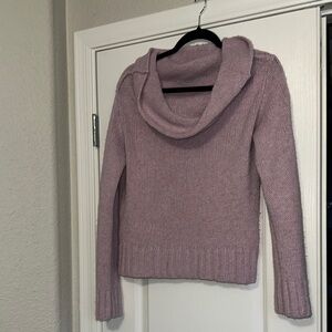 Anthropologie Soft Lavender Cowl Neck Sweater
